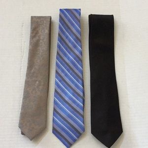 3 Calvin Klein silk neckties